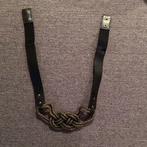 Elegant Black and Gold Beaded Belt